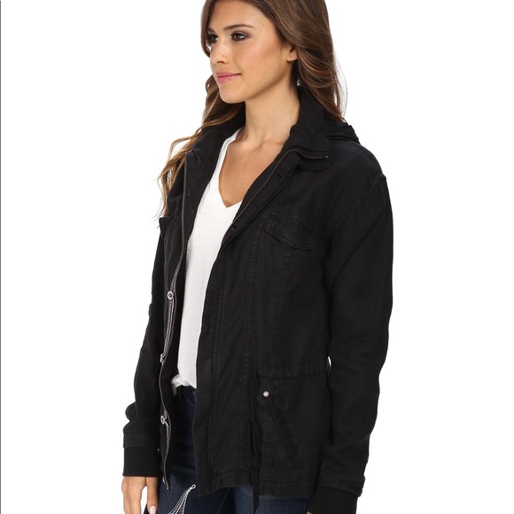 Michael Stars Jackets & Blazers - Like New: Michael Stars Hooded Anorak Jacket in Washed Black
